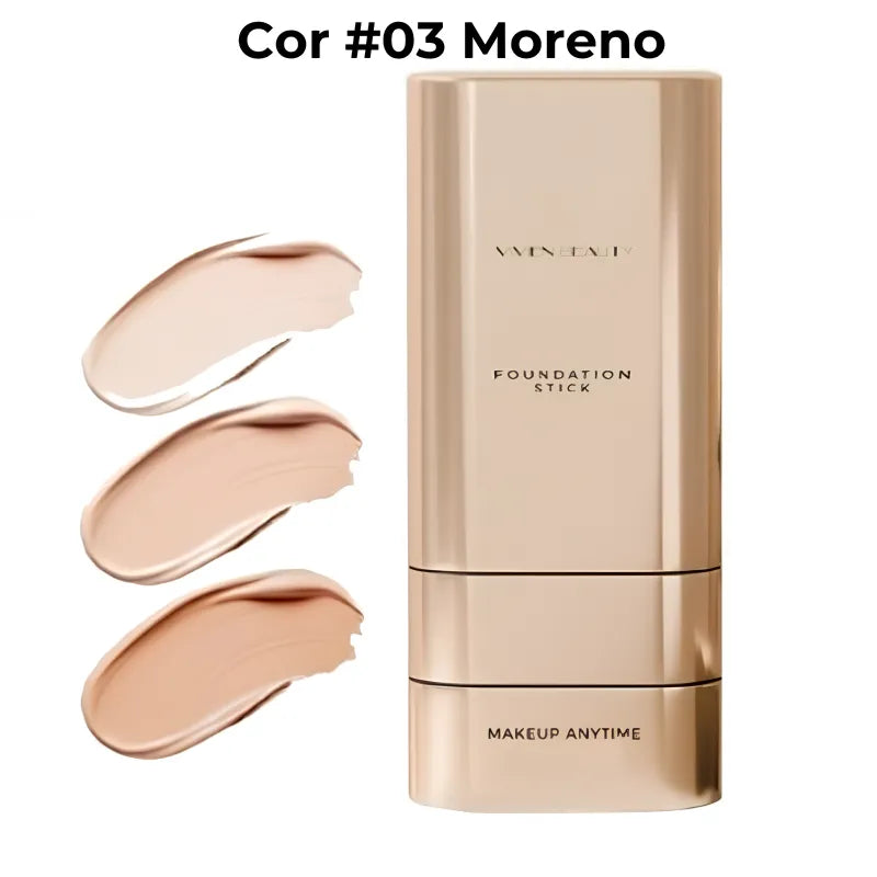 Corretivo Base Stick Coreano 2 em 1 – Cobertura Perfeita 100% Natural Efeito Matte