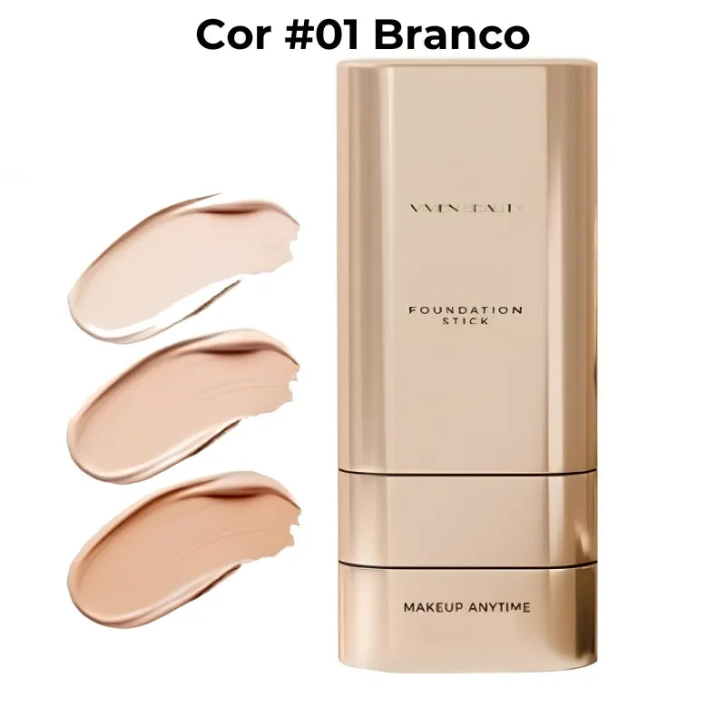 Corretivo Base Stick Coreano 2 em 1 – Cobertura Perfeita 100% Natural Efeito Matte