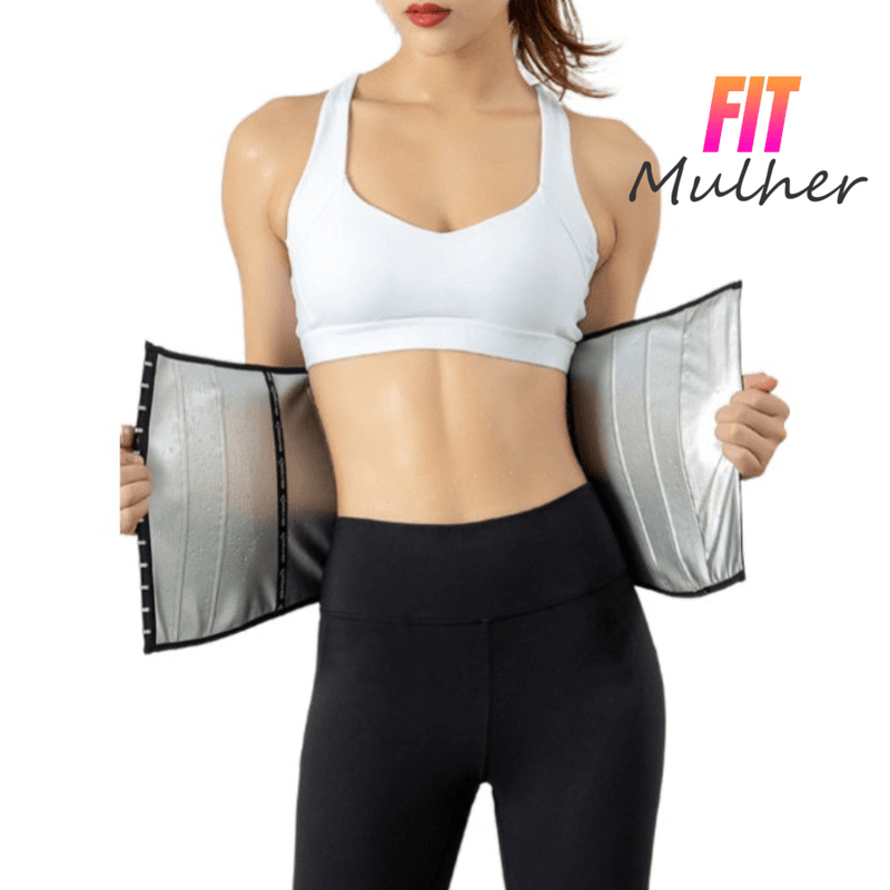 Cinta Modeladora Efeito Sauna -  FIT MULHER Modela Cintura, Queima Calorias, Barbatanas de Aço