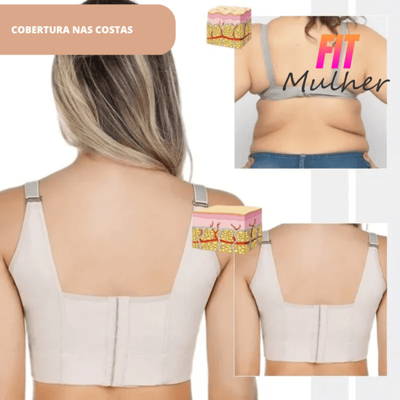 Liquidação: Sutiã 5D Push Up - Esconde Gorduras Costas - Embaixo do Braço - Imperfeições