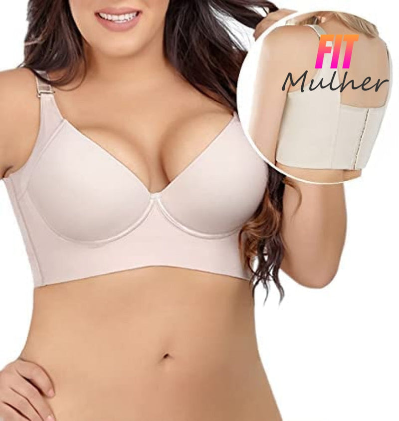 Liquidação: Sutiã 5D Push Up - Esconde Gorduras Costas - Embaixo do Braço - Imperfeições